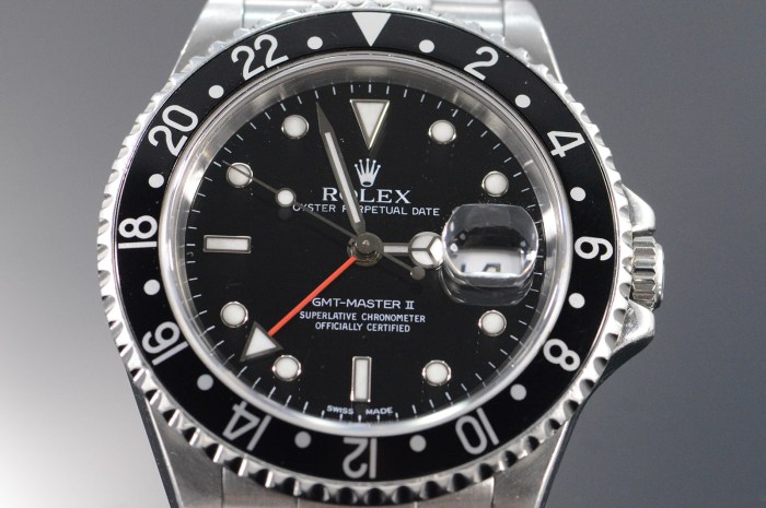 Black face rolex watch